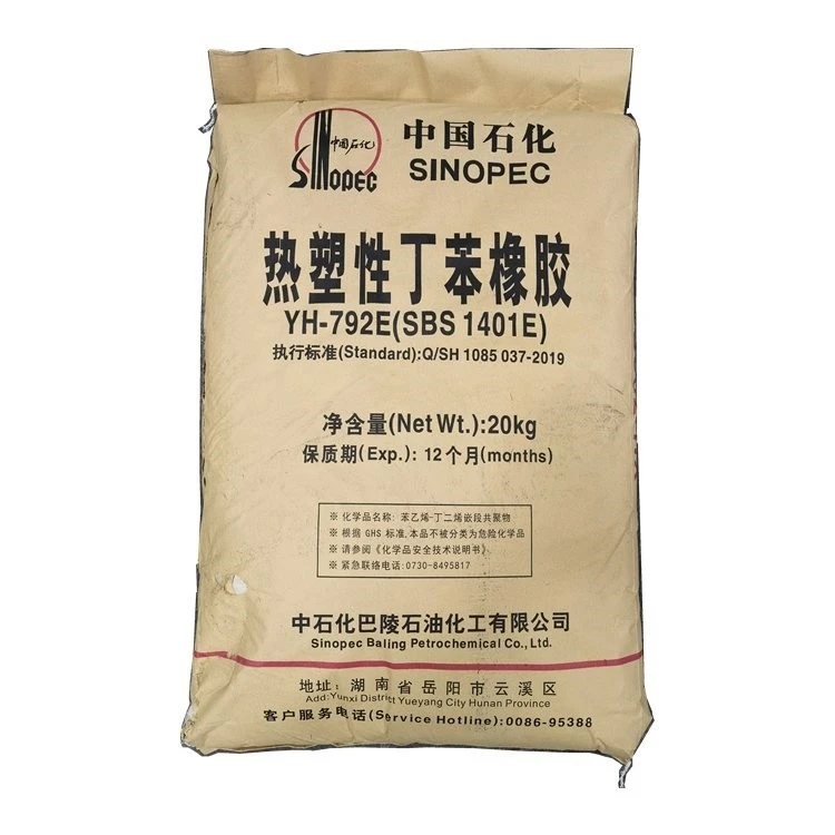 Styrene Butadiene Styrene Sinopec Rubber 1401E For Asphalt Modification factory